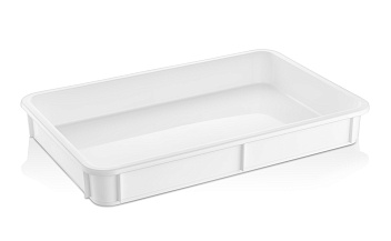 Контейнер для теста 600*400* 75 мм. (-20/+70℃) прямой, сплошной, мороз-кий, белый полиэт.(крышка 76803) GP /1/6/ Контейнер для теста 600*400* 75 мм. (-20/+70℃) прямой, сплошной, мороз-кий, белый полиэт.(крышка 76803) GP /1/6/