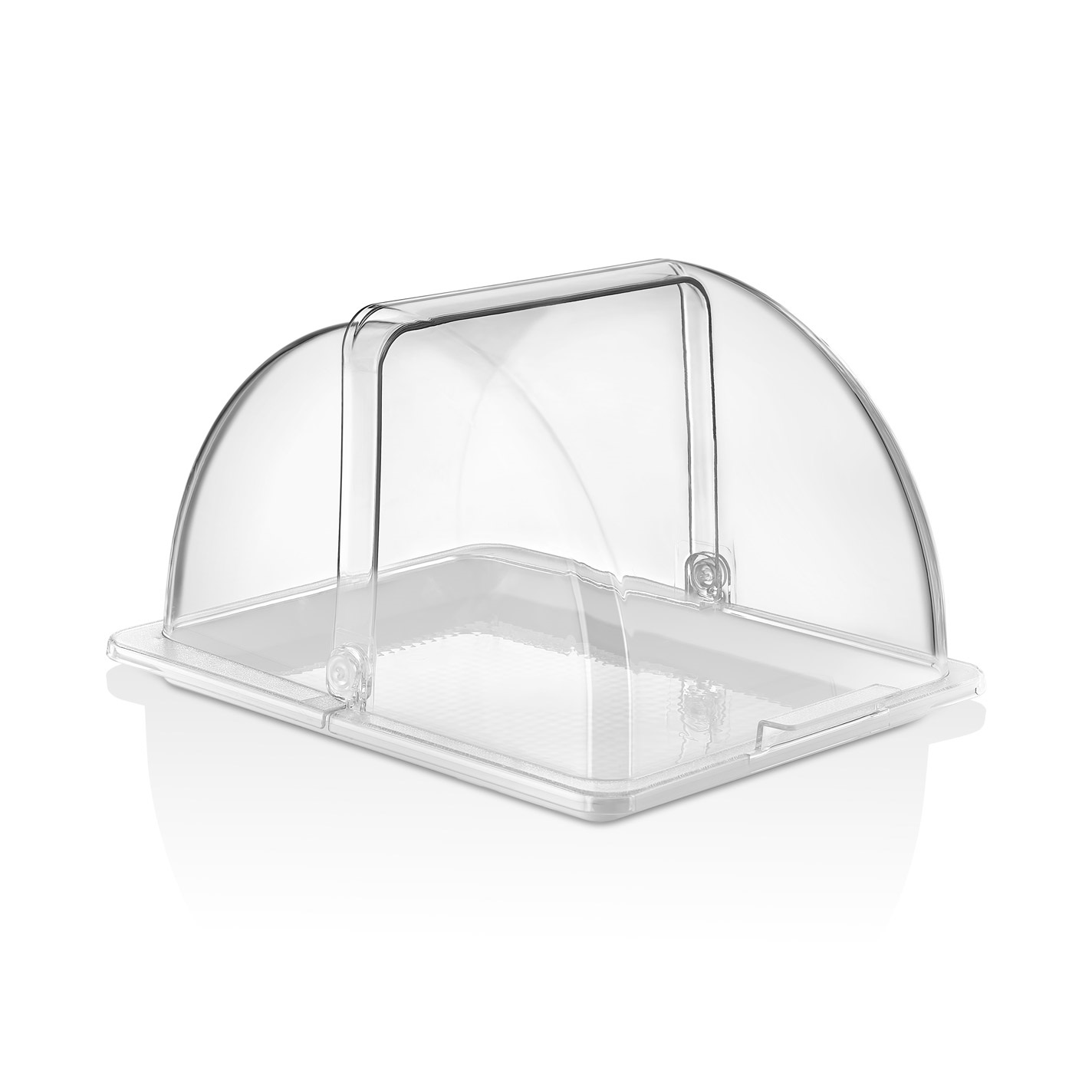 Поднос сервировочный GN 1/2 32,5*26,5 см. поликарбонат, белый, с крышкой Roll-Top GP /1/