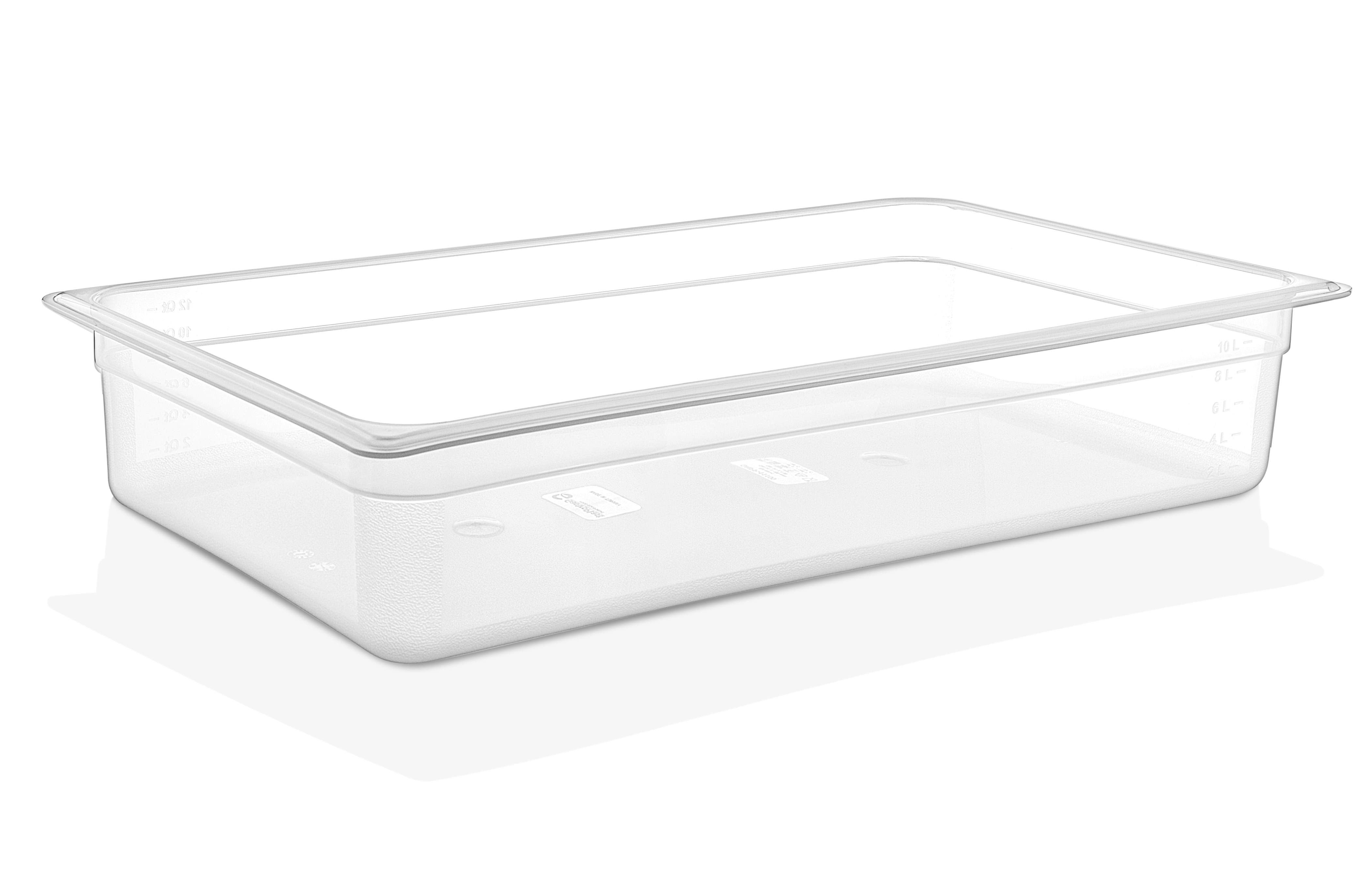 Гастроемкость 1/1 h=100 мм. 530*325 мм. 12 л. п/п прозрачная GP /1/6/