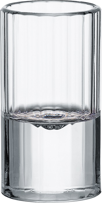 Стопка  25 мл. d=34 мм. h=64 мм. поликарбонат, прозрачн. Романс Bonna /1/6/