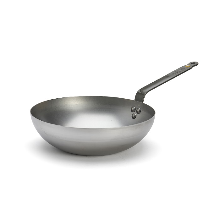Сковорода Wok d=28 см. h=8,5 см. 2,4 л. белая сталь De Buyer (5617.28) /1/6/