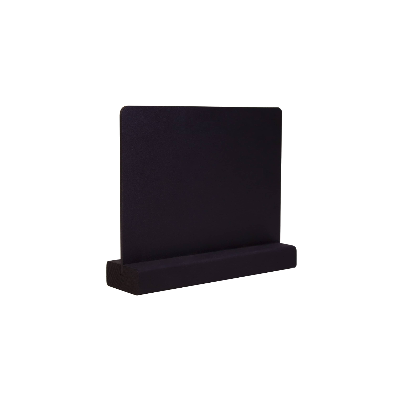 Табличка 105*150 мм. А6 меловая горизонт. тейбл тент, на дерев. подставке черная /1/