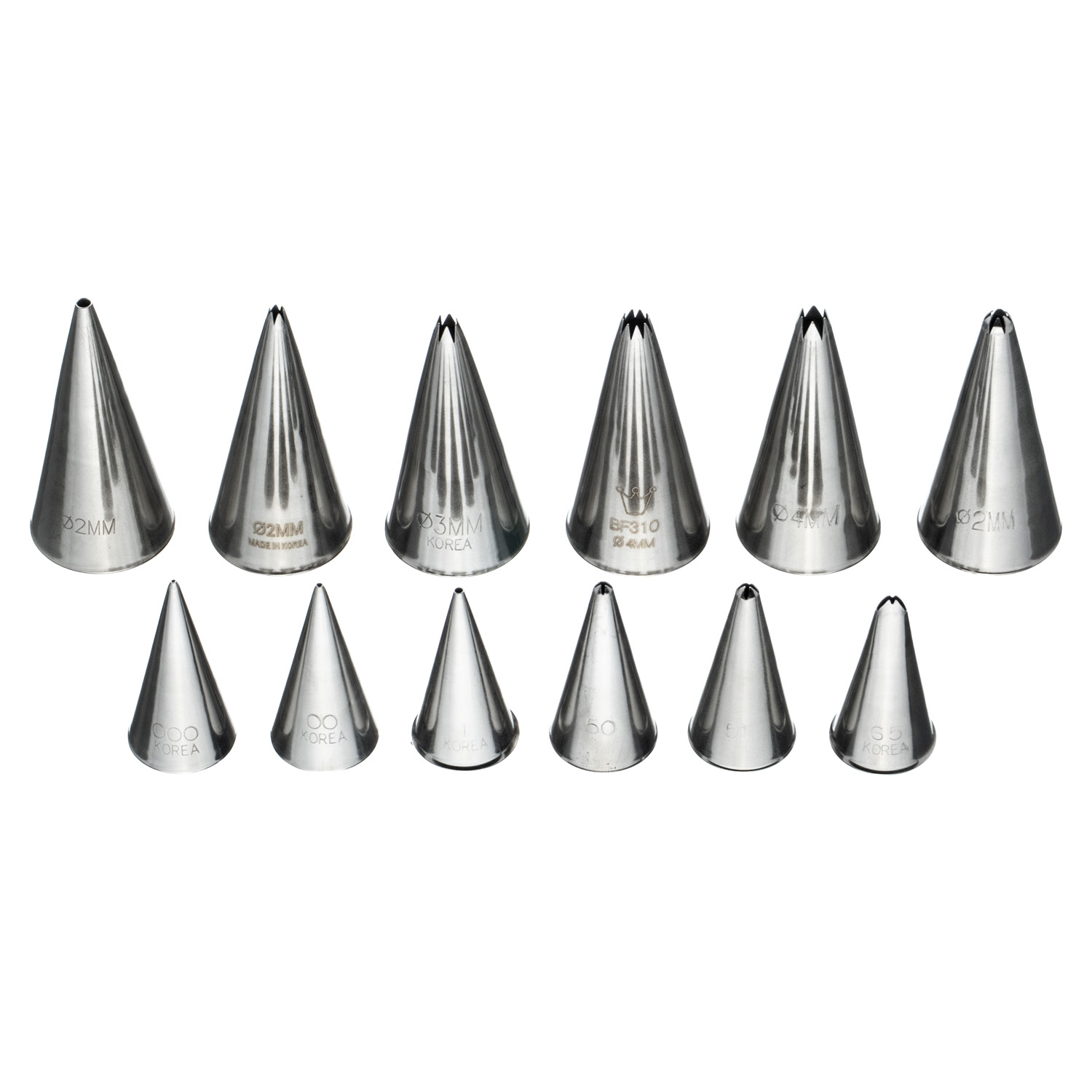 Набор кондитерских насадок 12 шт нерж. для тонких узоров /1/