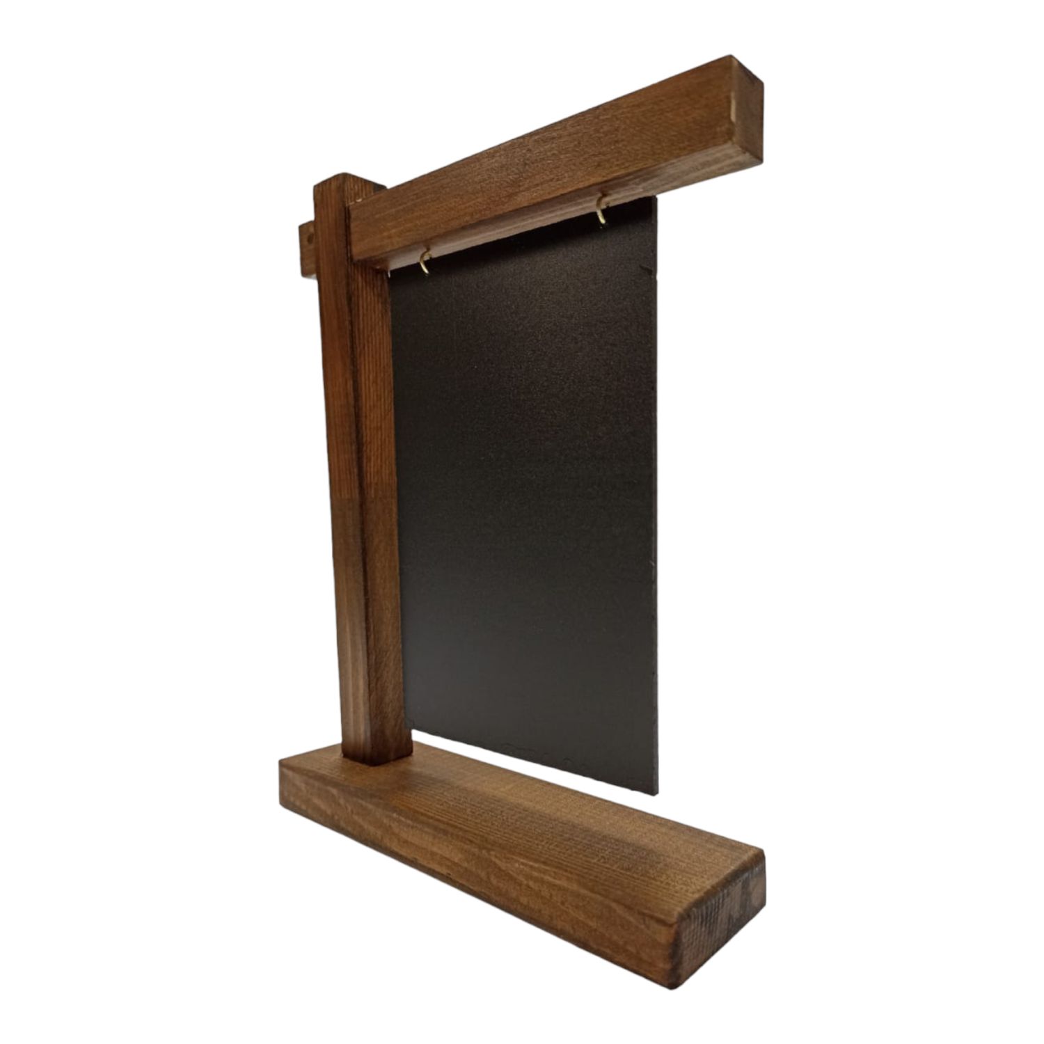 Табличка 170*220 мм. А6 меловая двусторонняя висячая, на дерев. подставке коричневая /1/ АКЦИЯ