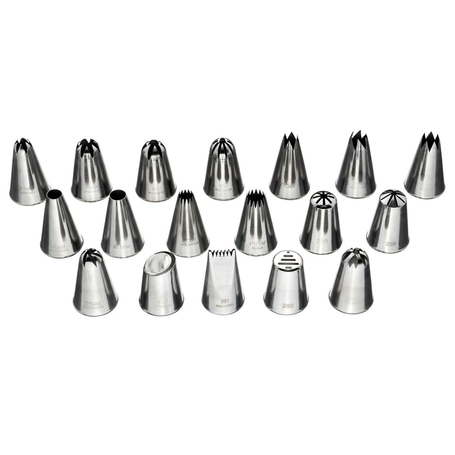 Набор кондитерских насадок 18 шт нерж. для декора тортов, пирожных и других конд. изделий №1 /1/