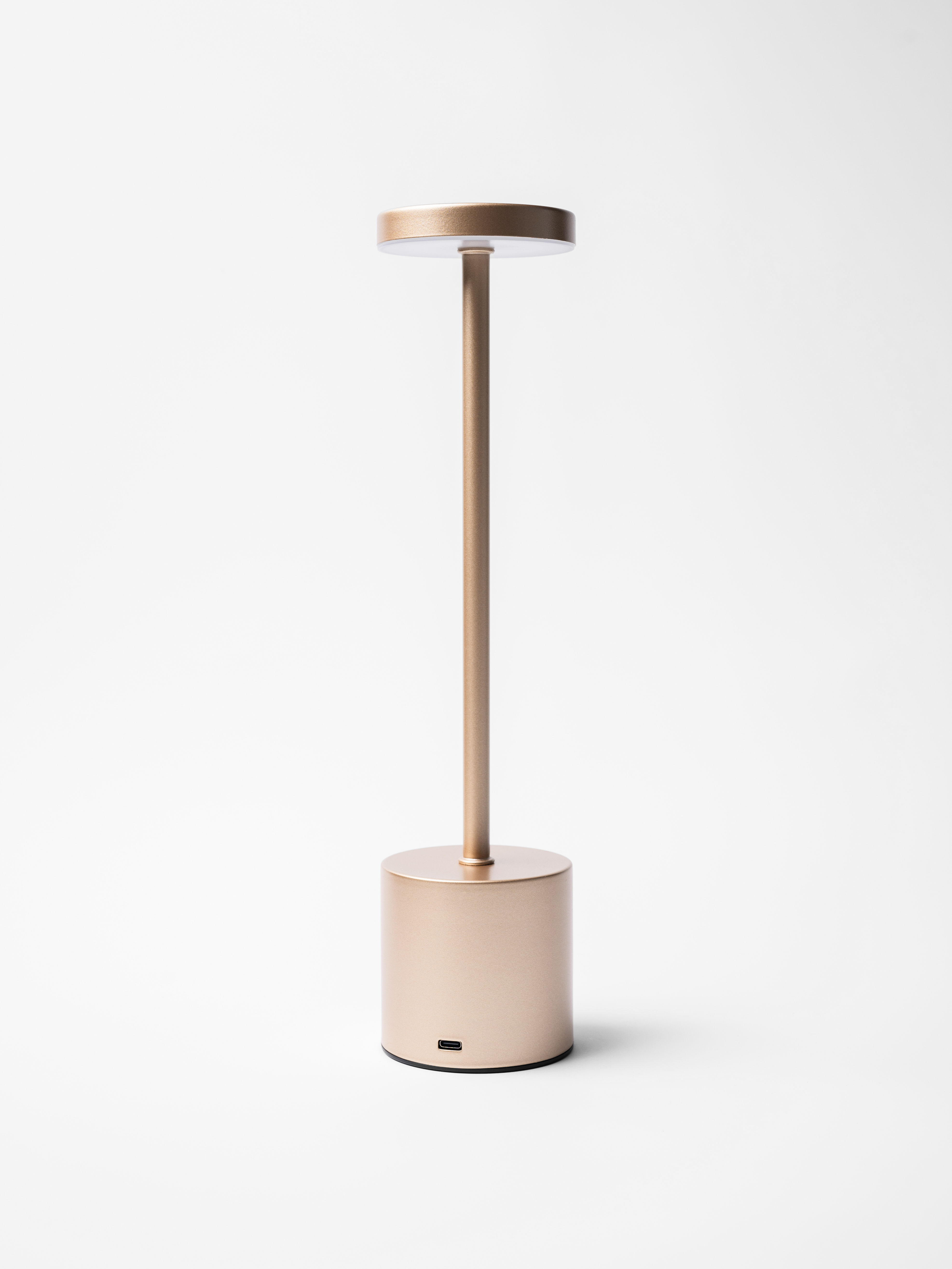 Лампа настольная d=8 см. h=34 см. 3 цвета, сенсорная регулировка яркости, алюм., розовое золото LED METAL MGline /1/20/ АКЦИЯ