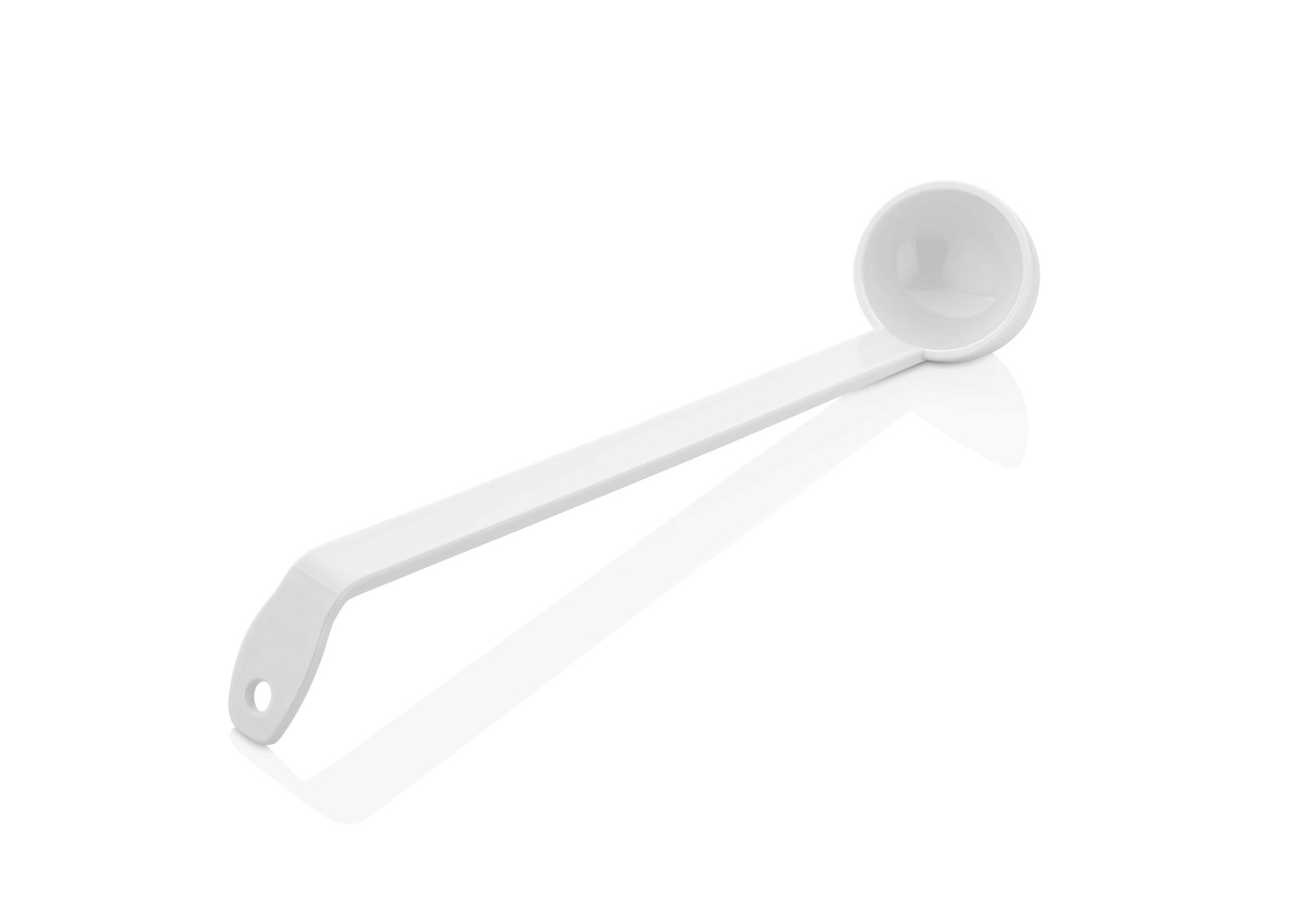 Половник 0,03 л. L ручки 24 см. d=6 см. поликарбонат, белый GP /1/48/