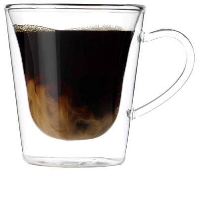 Кружка 295 мл. d=86 мм. h=110 мм. с двойными стенками Термостекло Luigi /1/2/ АКЦИЯ