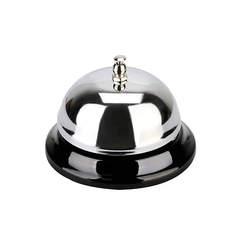 Звонок барный d=10 см. h=7 см. хром.сталь MGsteel /1/6/144/ АКЦИЯ АКЦИЯ