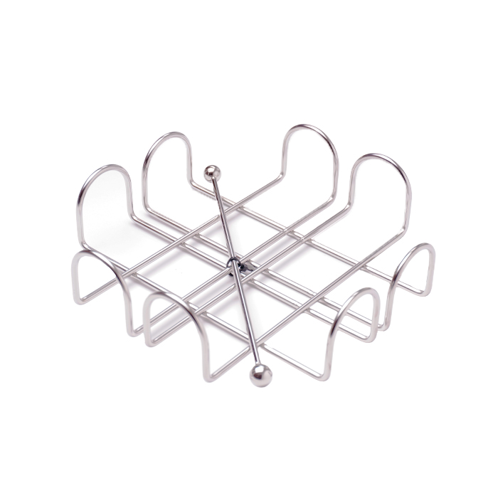 Салфетница 19*19*6,5 см. горизонтальная нерж. (салфетки 33*33 см) с держат. MGsteel  /1/24/ АКЦИЯ