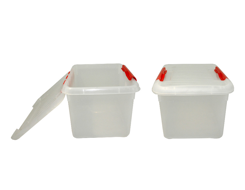 Контейнер для продуктов прямоуг.  8,0 л. 30*23*16,5 см. с красным зажимом MGprof /1/25/