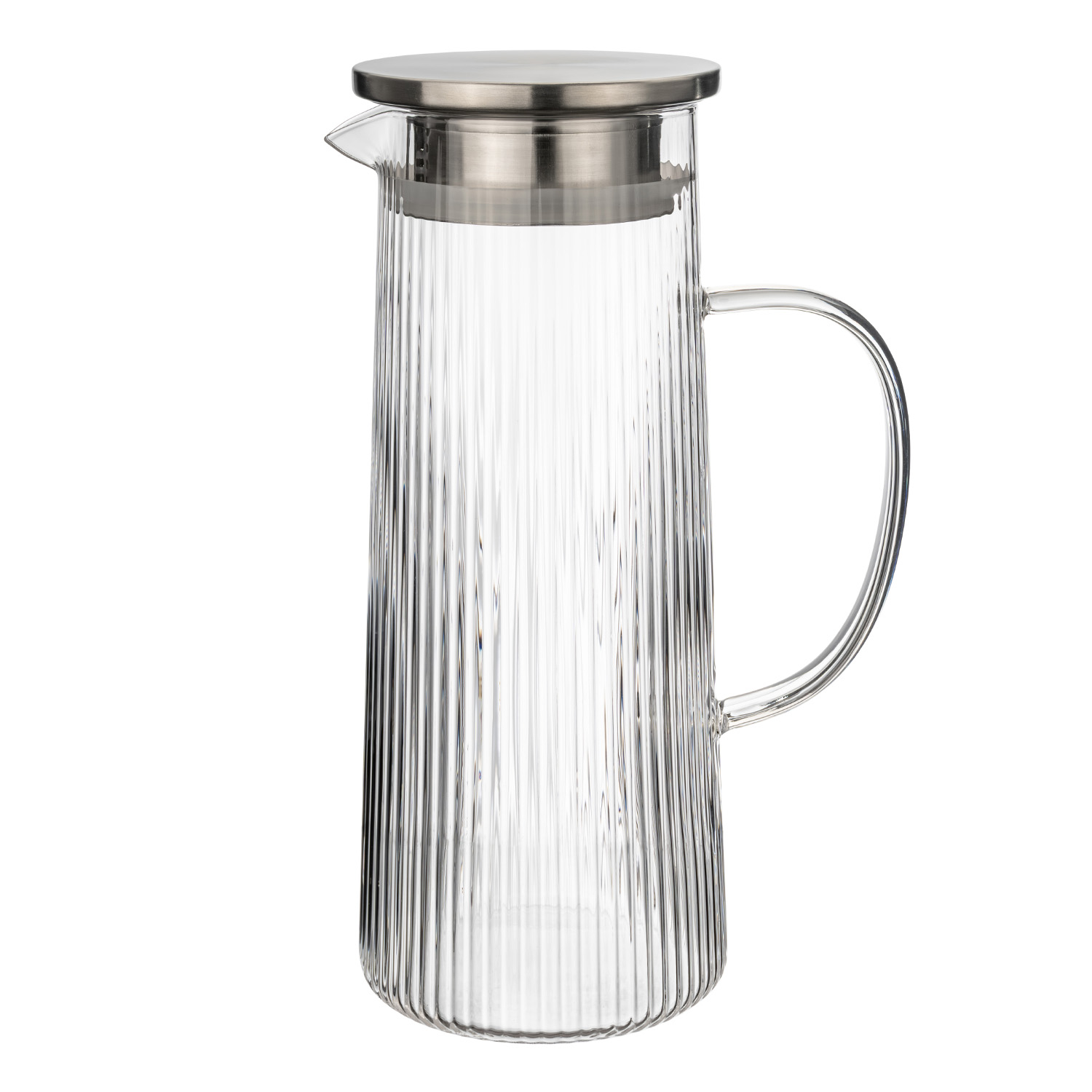 Кувшин 1,2 л. d=100 мм. h=237 мм. с крышкой + сетка нерж. Термостекло MGline /1/6/24/ N