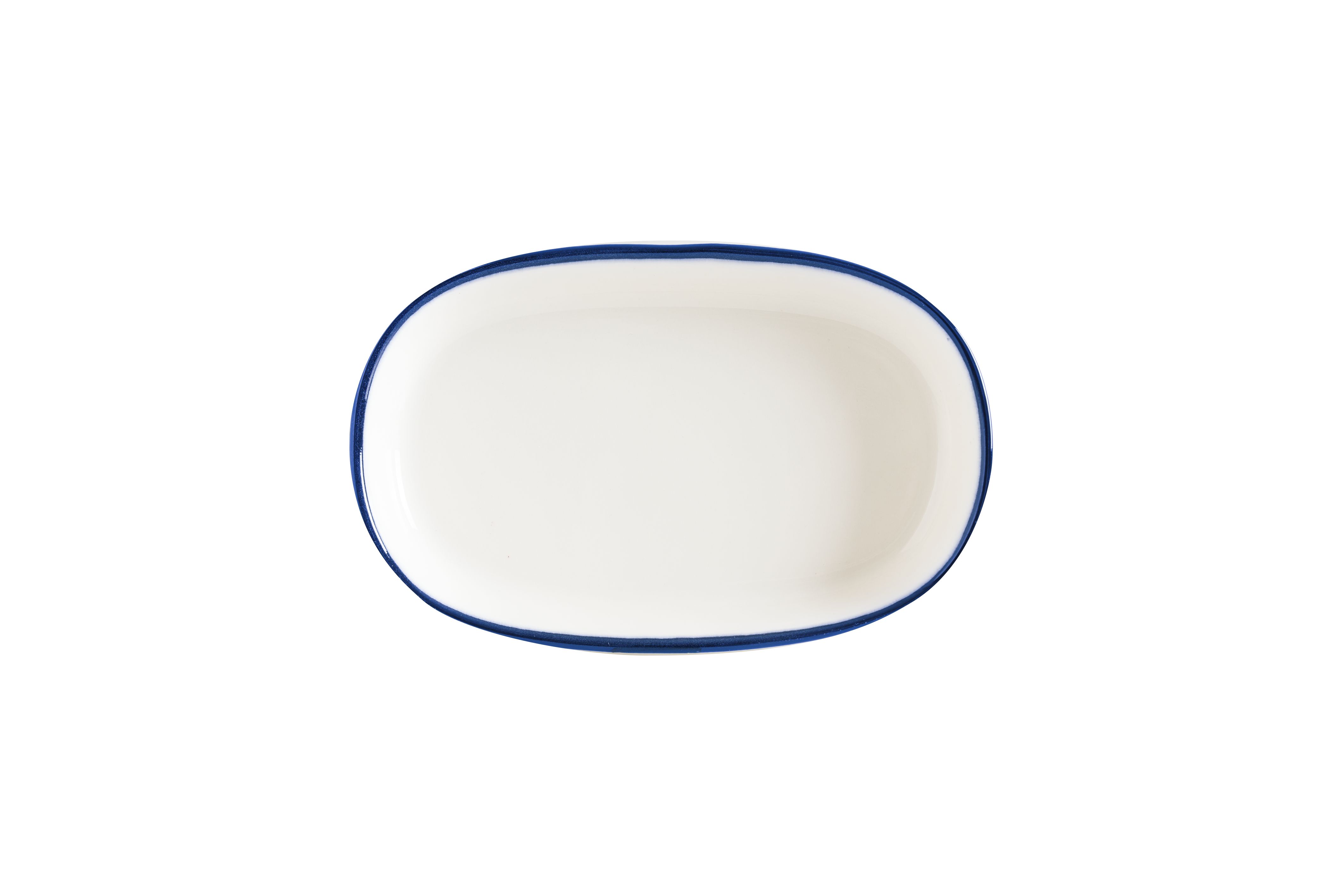 Блюдо овальное 100*65 мм. Линеа Синий, форма Хюгге Bonna /1/12/5856/