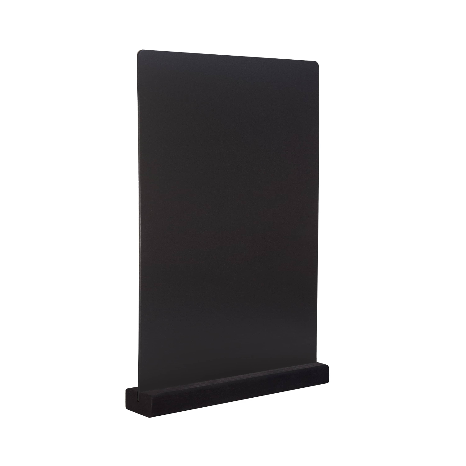 Табличка 210*300 мм. А4 меловая вертикал. тейбл тент, на дерев. подставке черная /1/