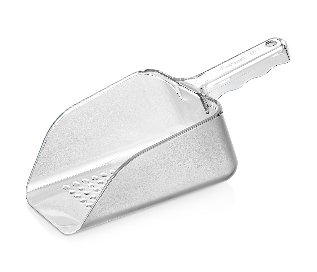 Совок для льда/сыпучих продуктов 1200 мл. 245 мм. перф., поликарбонат GP /1/24/