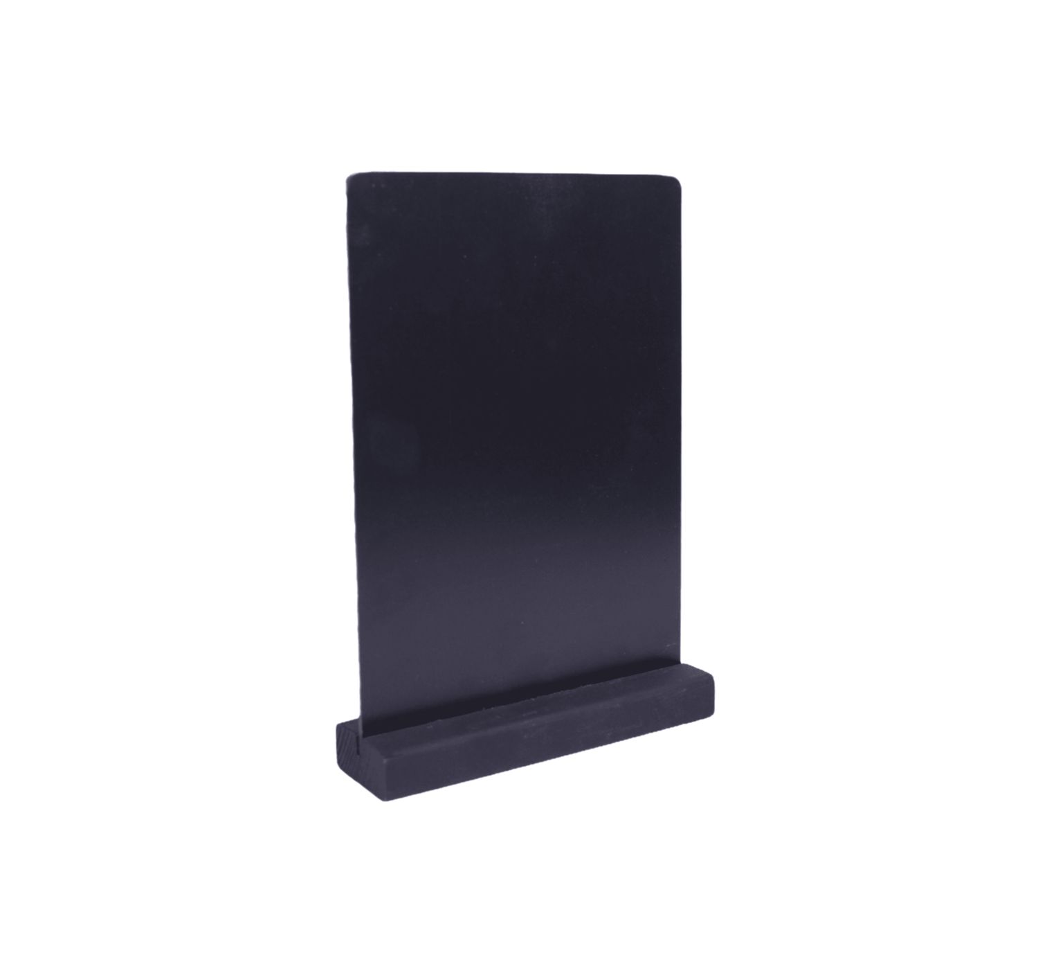 Табличка 150*210 мм. А5 меловая вертикал. тейбл тент, на дерев. подставке черная /1/10/ АКЦИЯ