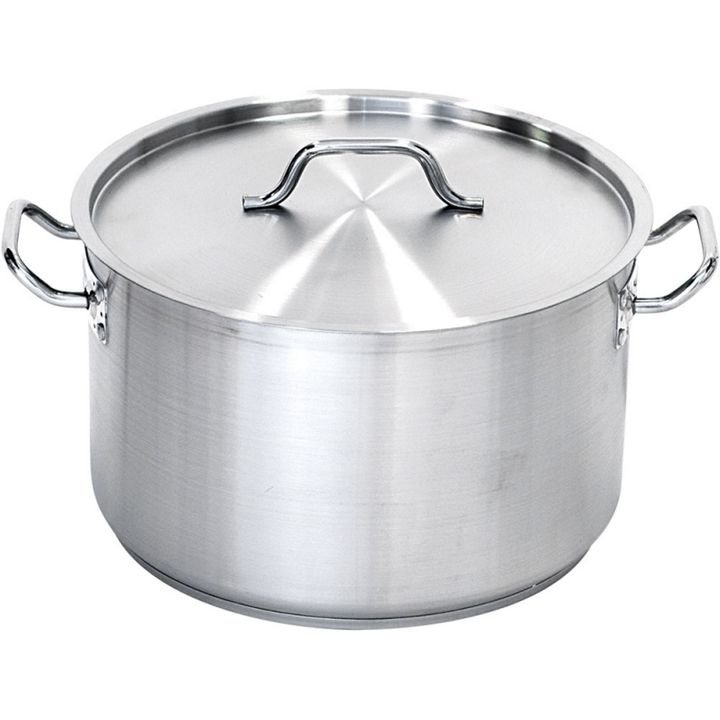 Кастрюля  2,0 л. нерж. d=18 см. h=8 см. тройное дно с крышк. (индукция) МГ (MG) /1/