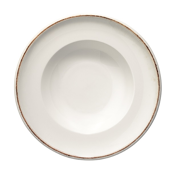 Тарелка d=270 мм. глубокая 450 мл. h=56 мм. Ретро коричневый край, форма Гурмэ Bonna/1/6/408/ ВДОХНОВЕНИЕ