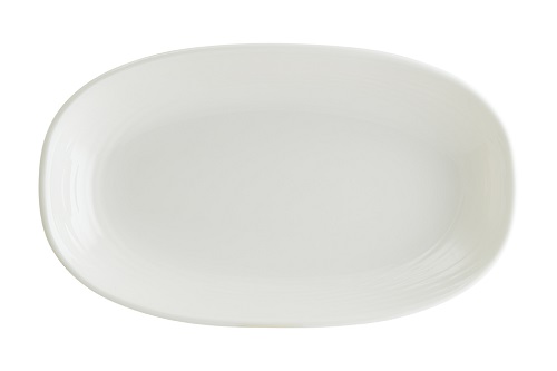 Блюдо овальное 190*110 мм. Белый Луп узкая полоска Bonna /1/12/2304/