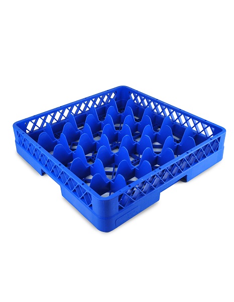 Кассета для бокалов 500*510*100 мм. 25 ячеек 90*90*90мм. синяя п/п /1/6/