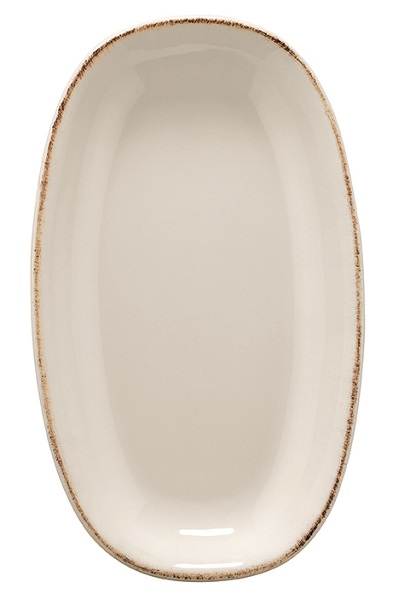 Блюдо овальное 150*85 мм. Ретро коричневый край, форма Гурмэ Bonna /1/12/3168/ ВДОХНОВЕНИЕ
