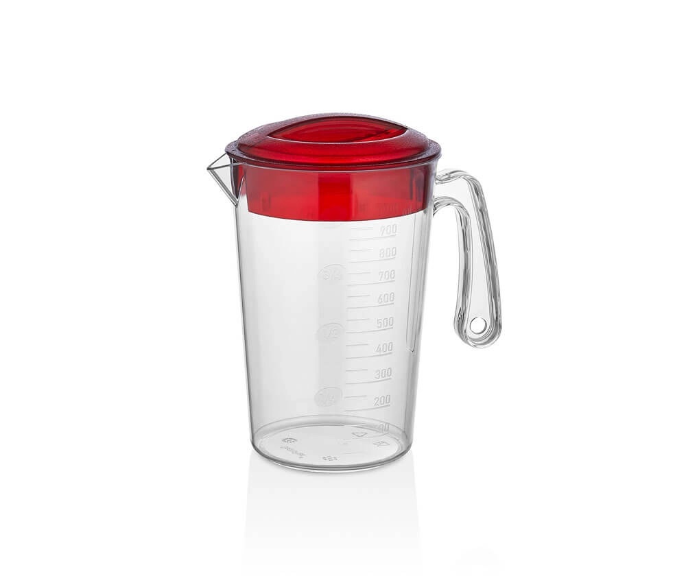 Кувшин мерный 1 л. с крышкой, п/п прозрачн. GP /1/12/
