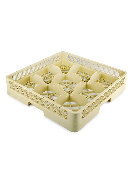 Кассета для бокалов 500*510*100 мм.  9 ячеек 155*155*90 мм. бежевая п/п Tribeca /1/6/