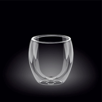 Стакан 300 мл. d=75 мм. h=100 мм. с двойными стенками Термостекло Wilmax /1/60/