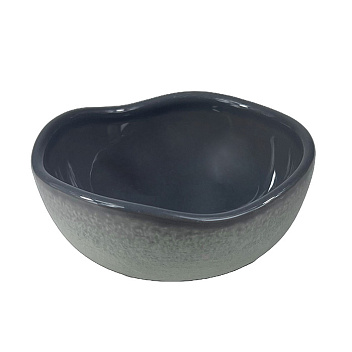 Соусник 100 мл. d=100 мм. h=40 мм. Серый, форма Крас волнистый край Bonna /1/12/