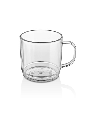 Кружка 250 мл. d=75 мм. h=75 мм. поликарбонат, прозрачн. штабелир. GP /1/100/