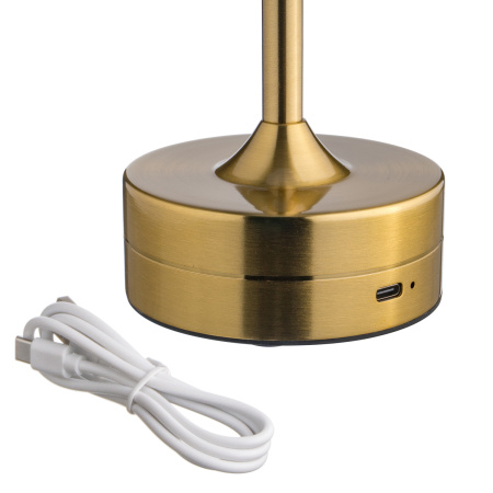 Лампа настольная d=13 см. h=28 см. 3 цвета, сенсорная регулировка яркости, нерж., золотая LED HIGH-TECH II MGline /1/20/