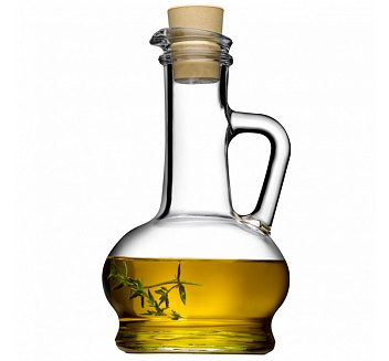 Бутылка для масла и уксуса  260 мл. d=91 мм. h=157 мм. с ручкой и проб. Оливия /1/12/480/