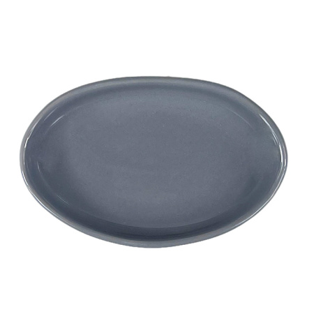 Блюдо овальное 150*100 мм. Серый, форма Крас волнистый край Bonna /1/12/