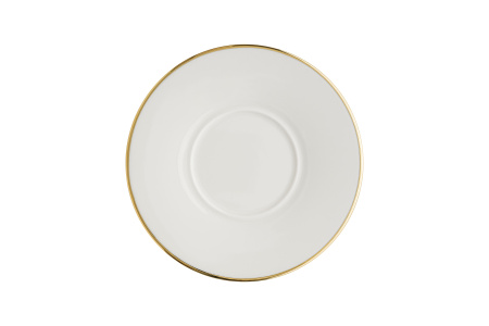 Блюдце d=160 мм. Золотая линия, форма Нит, тонкий край Bonna /1/6/1848/