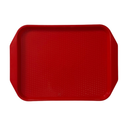 Поднос 38*27 см. красный с широкими ручками поверхность классик (163) MGprof /10/ Поднос 38*27 см. красный с широкими ручками поверхность классик (163) MGprof /10/