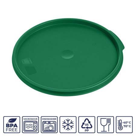 Крышка для контейнера для прод. круг. d=310 мм. зеленая, п/п (контейн. 76723, 76724, 76725) GP /1/12/