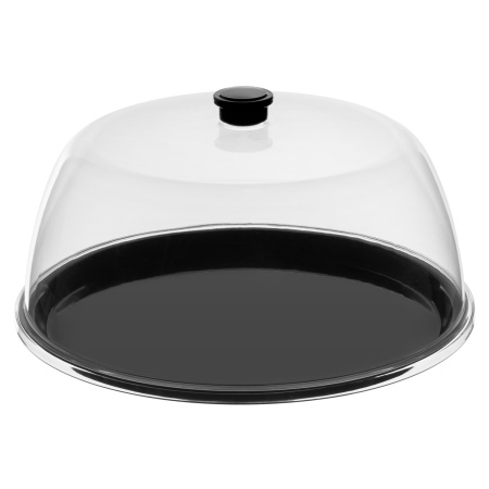 Поднос для подачи d=29 см. поликарбонат, черный б/крышки (крышка 76833) GP /1/24/
