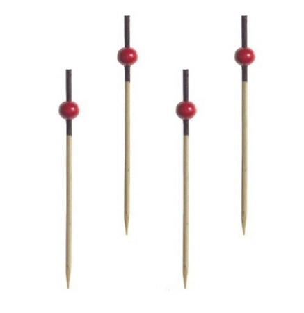 Пики  7,5 см. 100 шт/уп бамбук Клюква красная /1/40/ Пики  7,5 см. 100 шт/уп бамбук Клюква красная /1/40/