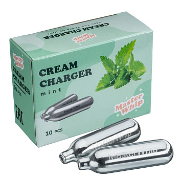 Баллончики для сифона для взбивания сливок (N2O) 10 шт/уп. вкус мята MasterWhip /1/36/ АКЦИЯ Баллончики для сифона для взбивания сливок (N2O) 10 шт/уп. вкус мята MasterWhip /1/36/ АКЦИЯ