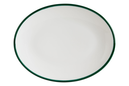 Блюдо овальное 250*190 мм. Линеа Зеленый, форма Мув Bonna /1/12/960/ ТП