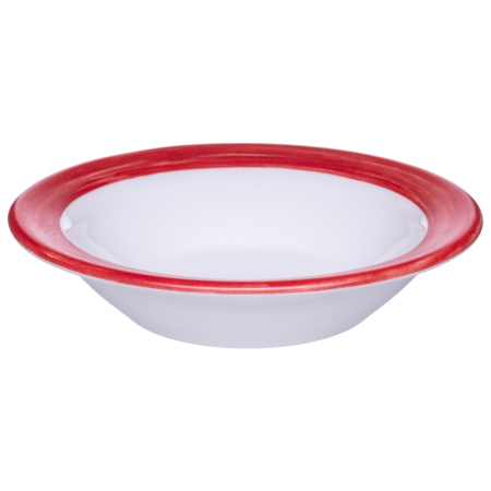 Блюдце d=120 мм. 110 мл. для десерта глубокое вишневый край Браш /1/36/ АКЦИЯ