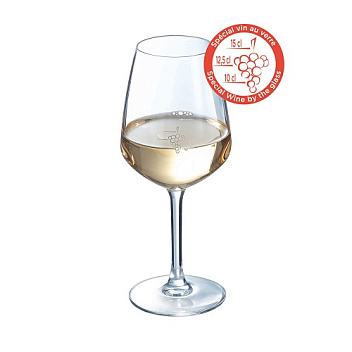 Бокал для вина 300 мл. d=79 мм. h=188 мм. с меткой на 100 мл/125 мл/150 мл. Джульетт /6/24/ АКЦИЯ