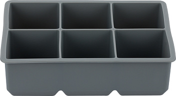 Форма для льда на 6 кубиков 5*5 см. силикон /1/