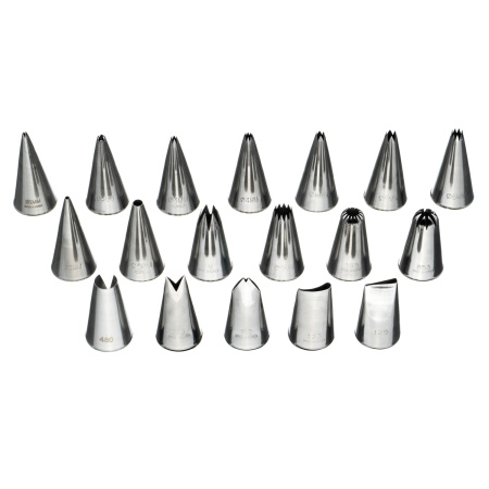 Набор кондитерских насадок 18 шт нерж. для оформления в стиле ламбет /1/