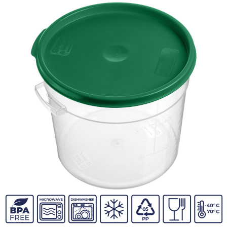 Крышка для контейнера для прод. круг. d=230 мм. зеленая, п/п (контейн. 76721,76722) GP /1/12/ ТП