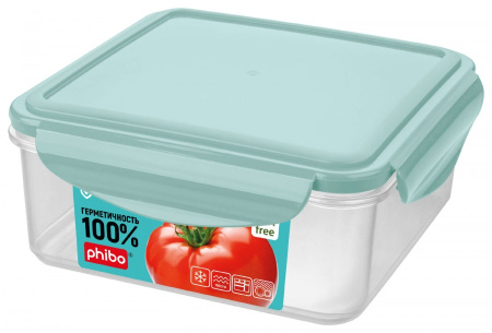 Контейнер для продуктов квадр.  1,0 л. 16*16*7 см. герметичный п/п SMART LOCK /1/20/