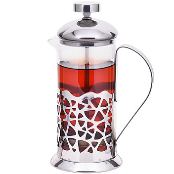 Френч-пресс  350 мл. нерж. Термостекло /1/24/ АКЦИЯ