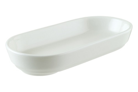 Соусник 120 мл. 155*80 мм. h=28 мм. Белый, форма Хюгге Bonna /1/12/1680/