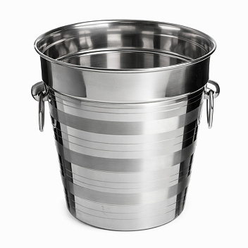 Ведро для шампанского  3,8 л. нерж. d=200/130 мм. h=200 мм. с кольцами длч 1-й бутылки MGSteel /1/6/24/ АКЦИЯ