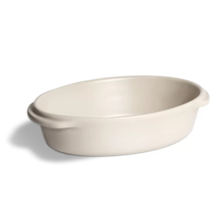 Форма для запекания и подачи  550 мл. 195*135 мм. h=50 мм. овальная с ушками бежевая керам Emile Henry /1/3/